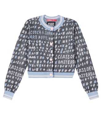 Cropped jacquard cardigan | Scotch & Soda Kids