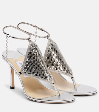 Sandales The Thong 85 en cuir métallisé | Jimmy Choo