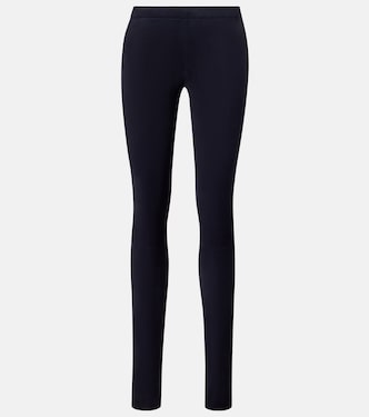 Carolyn mid-rise suede leggings | Stouls