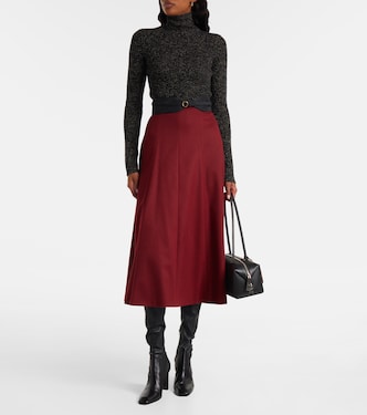Geneve flared wool midi skirt  | Max Mara