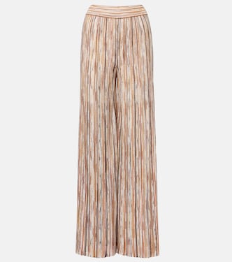 Zig Zag lamé wide-leg pants | Missoni
