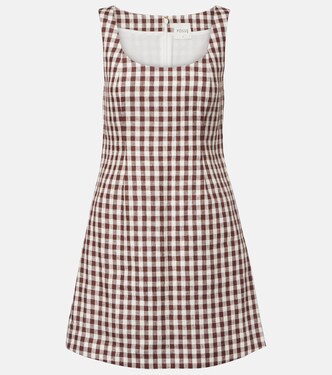 Sadie gingham linen minidress | Posse