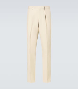 Gerade Hose aus Leinen, Baumwolle und Seide | Lardini