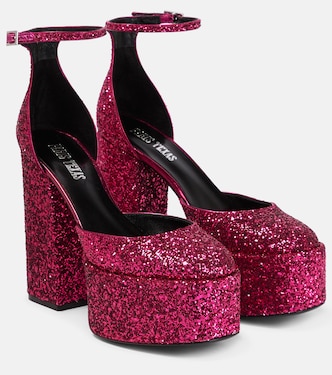 Dalilah glitter platform pumps | Paris Texas