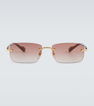 Occhiali da sole GG rettangolari | Gucci