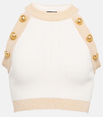Cropped-Top aus Strick | Balmain