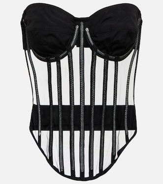 x Kim - Corsetto in tulle con decorazioni | Dolce&Gabbana