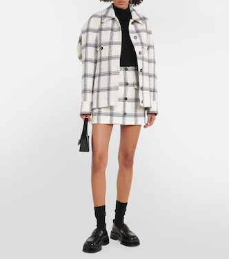 Mini-jupe Ocroma en laine à carreaux | Sportmax