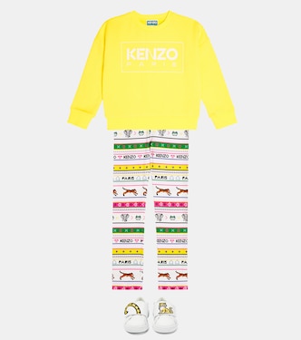 Printed cotton leggings | Kenzo Kids