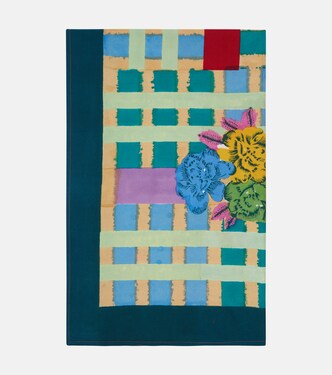 Ankara Aqua Large cotton tablecloth | Lisa Corti