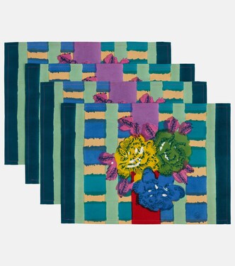 Ankara Aqua set of 4 placemats | Lisa Corti