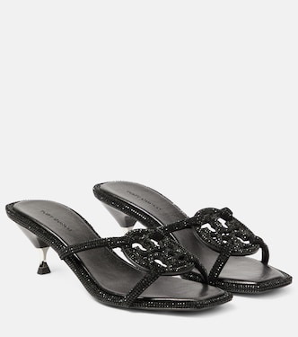 Geo Bombe Miller suede sandals | Tory Burch