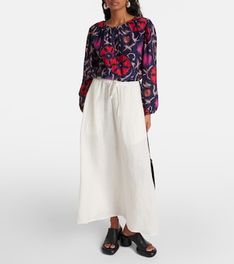 Blusa Fraser in cotone e seta con stampa | Velvet