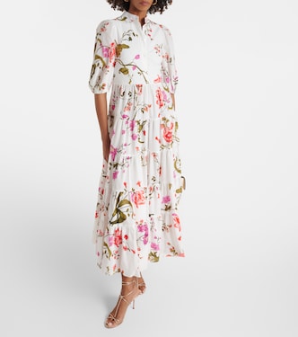 Bedrucktes Midikleid aus Seersucker | Erdem
