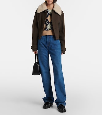Giacca in lana vergine con shearling | Ami Paris