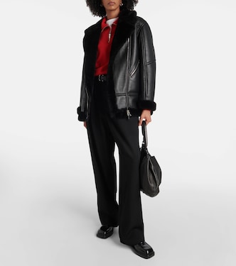 Lederjacke mit Shearling | Blancha