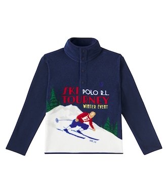 Printed fleece sweater | Polo Ralph Lauren Kids