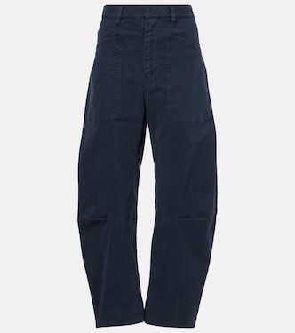 Barrel-Hose Shon aus Baumwoll-Twill | Nili Lotan