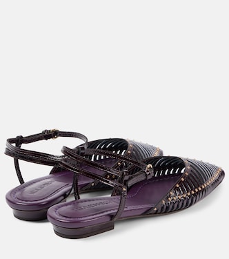 Ballerines Violette en cuir verni | Ulla Johnson