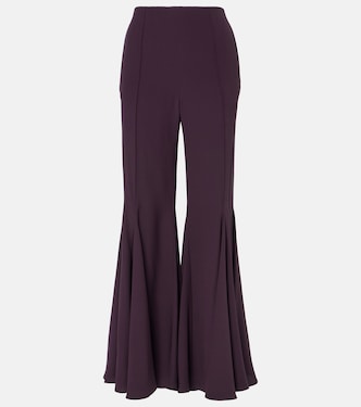 Cropped crêpe satin flared pants | Chloé