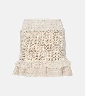 Minifalda Brigitte de croché de algodón | Anna Kosturova