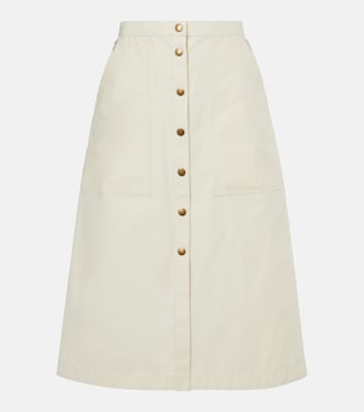 Cotton-blend twill midi skirt | Moncler