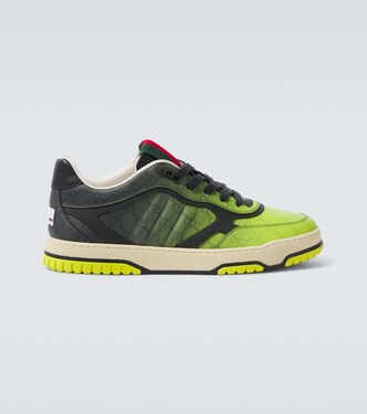 Zapatillas Gucci Re-Web con piel | Gucci