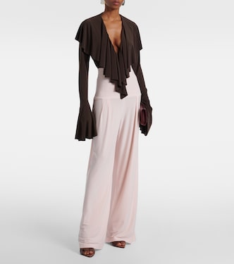Ruffled jersey bodysuit | Norma Kamali