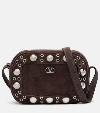 Nellcôte Small suede crossbody bag | Valentino Garavani