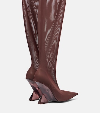 Overknee-Stiefel Cheopissima 105 aus Mesh | The Attico