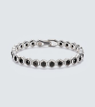 Hex sterling silver bracelet with diamonds | David Yurman