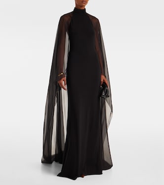 Tilly caped jersey gown | Ralph Lauren Collection