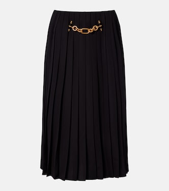 Chain-detail pleated midi skirt | Balmain