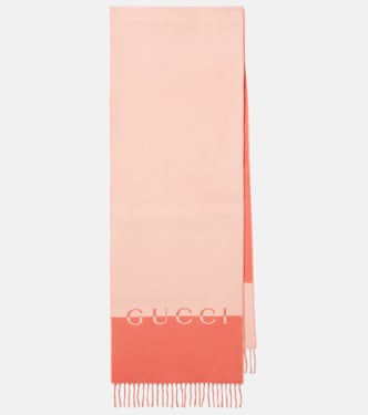 Logo wool and cashmere scarf | Gucci