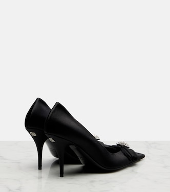 Pumps Avenue Palazzo 90 aus Satin mit Kristallen | Balenciaga