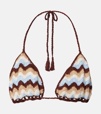 Bikini-Oberteil Summer Chevron aus Häkelstrick | Anna Kosturova