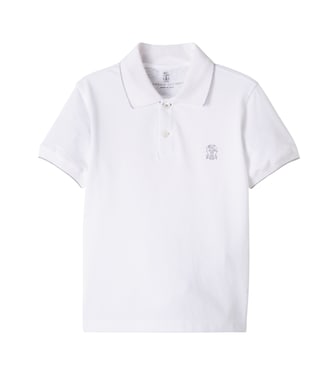 Cotton piqué polo shirt | Brunello Cucinelli Kids