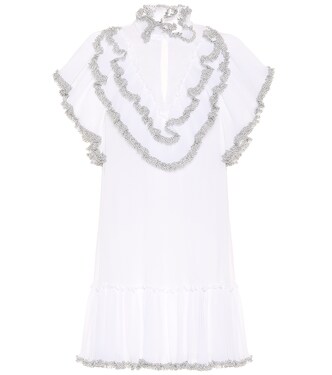 Minikleid aus Georgette mit Rüschen | See By Chloé