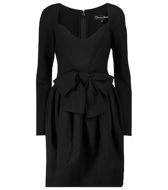 Bow-trimmed crêpe minidress | Oscar de la Renta