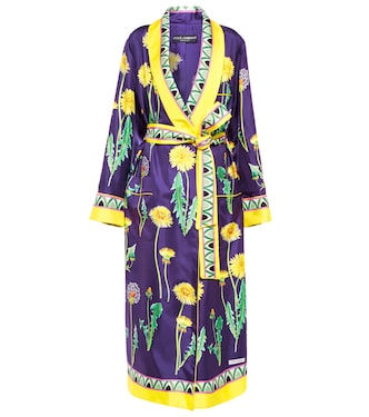 Vestaglia in seta con stampa | Dolce&Gabbana