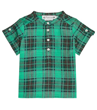 Baby - Camicia Emilio in lino a quadri | Bonpoint