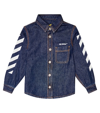 Sobrecamisa en denim con logo | Off-White Kids