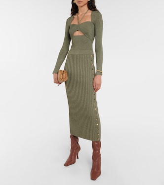 Ashton ribbed-knit midi skirt | Simkhai