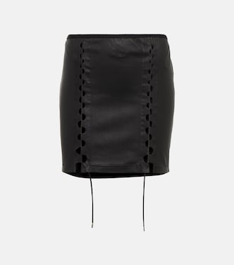 Hinge-seam leather miniskirt | Dion Lee