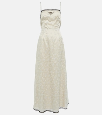 Maxikleid mit Spitze | Prada