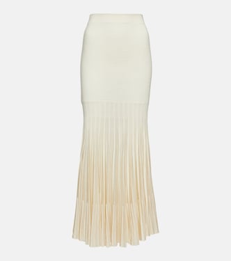 Knit wool and silk maxi skirt | Chloé