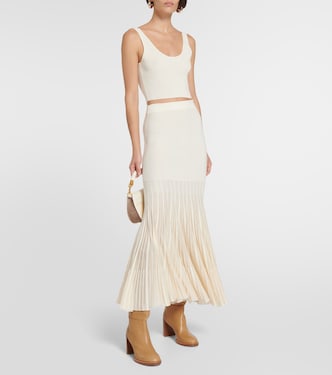 Knit wool and silk maxi skirt | Chloé