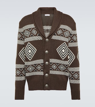 Cardigan en cachemire Intarsia | Brunello Cucinelli