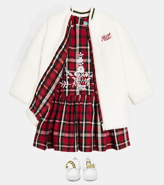 Abito in cotone a quadri | Kenzo Kids