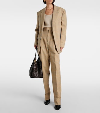 Prince of Wales check straight pants | Bottega Veneta